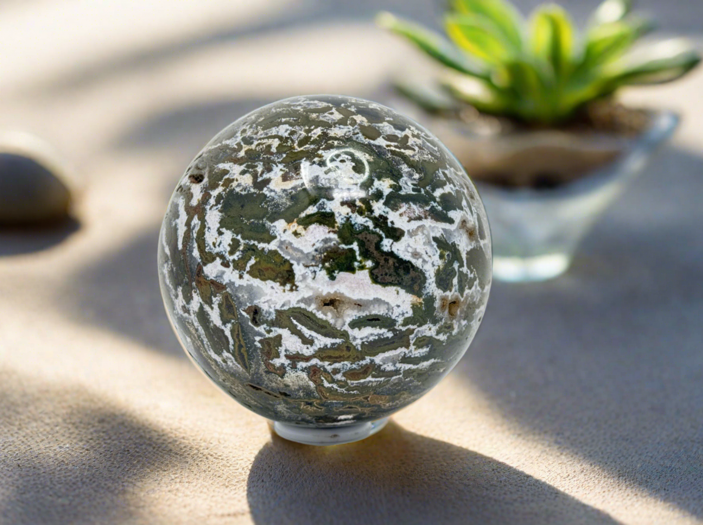 Large Ocean Jasper Sphere