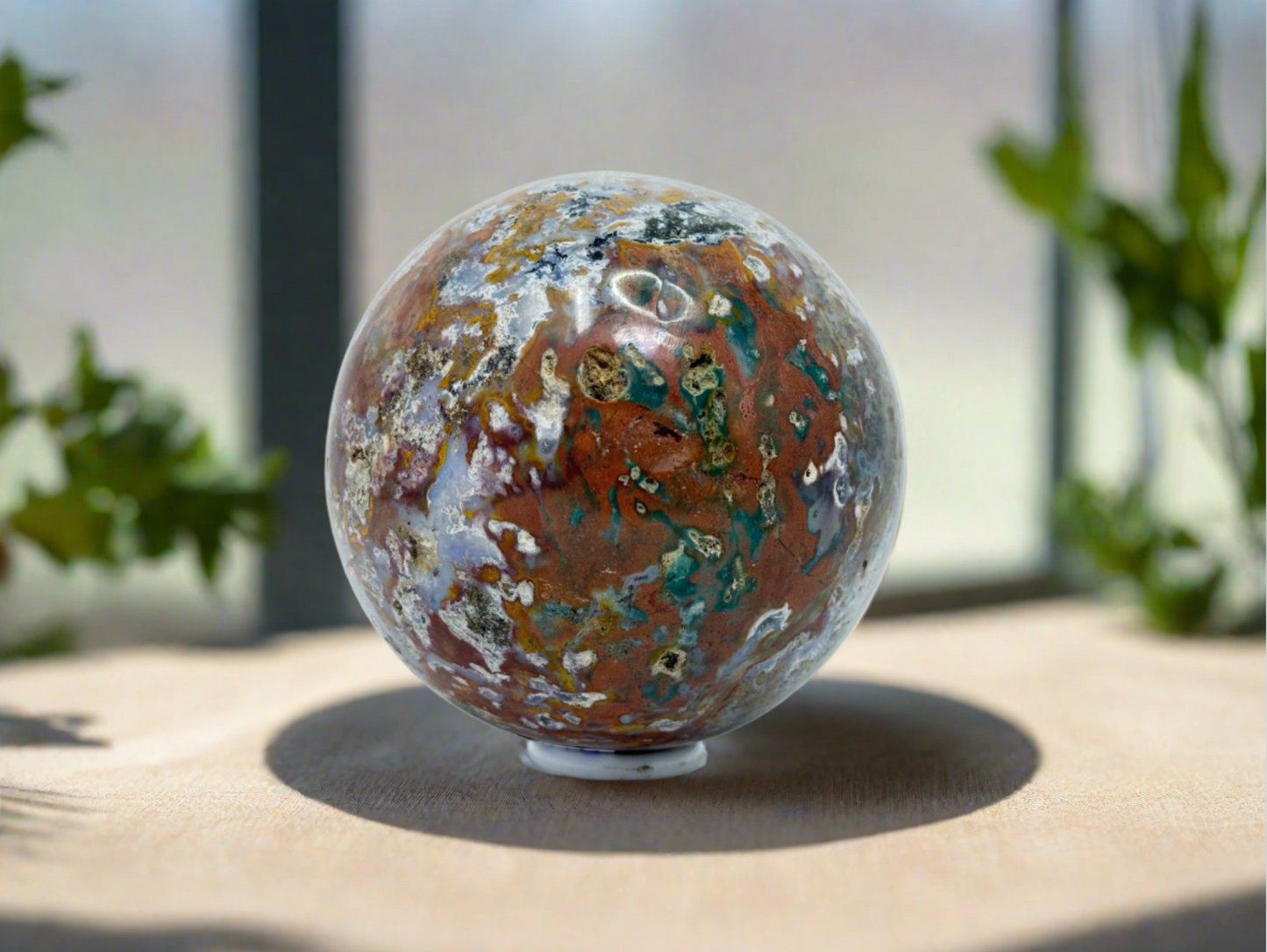 Medium Ocean Jasper Sphere