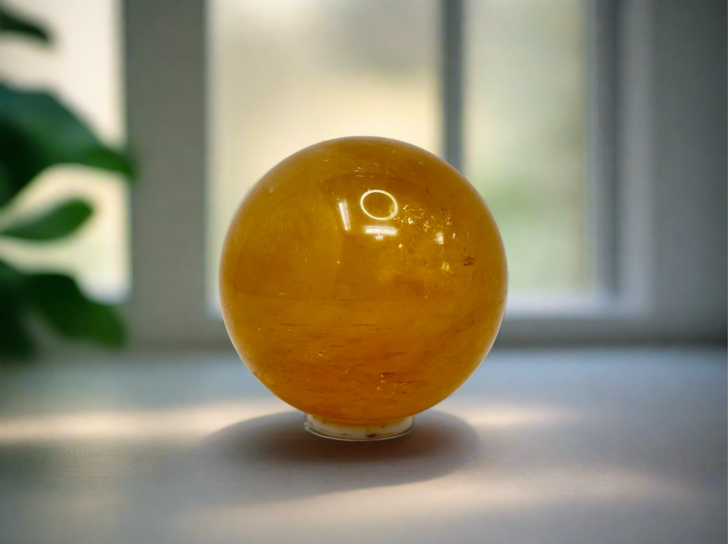 Honey Calcite Sphere