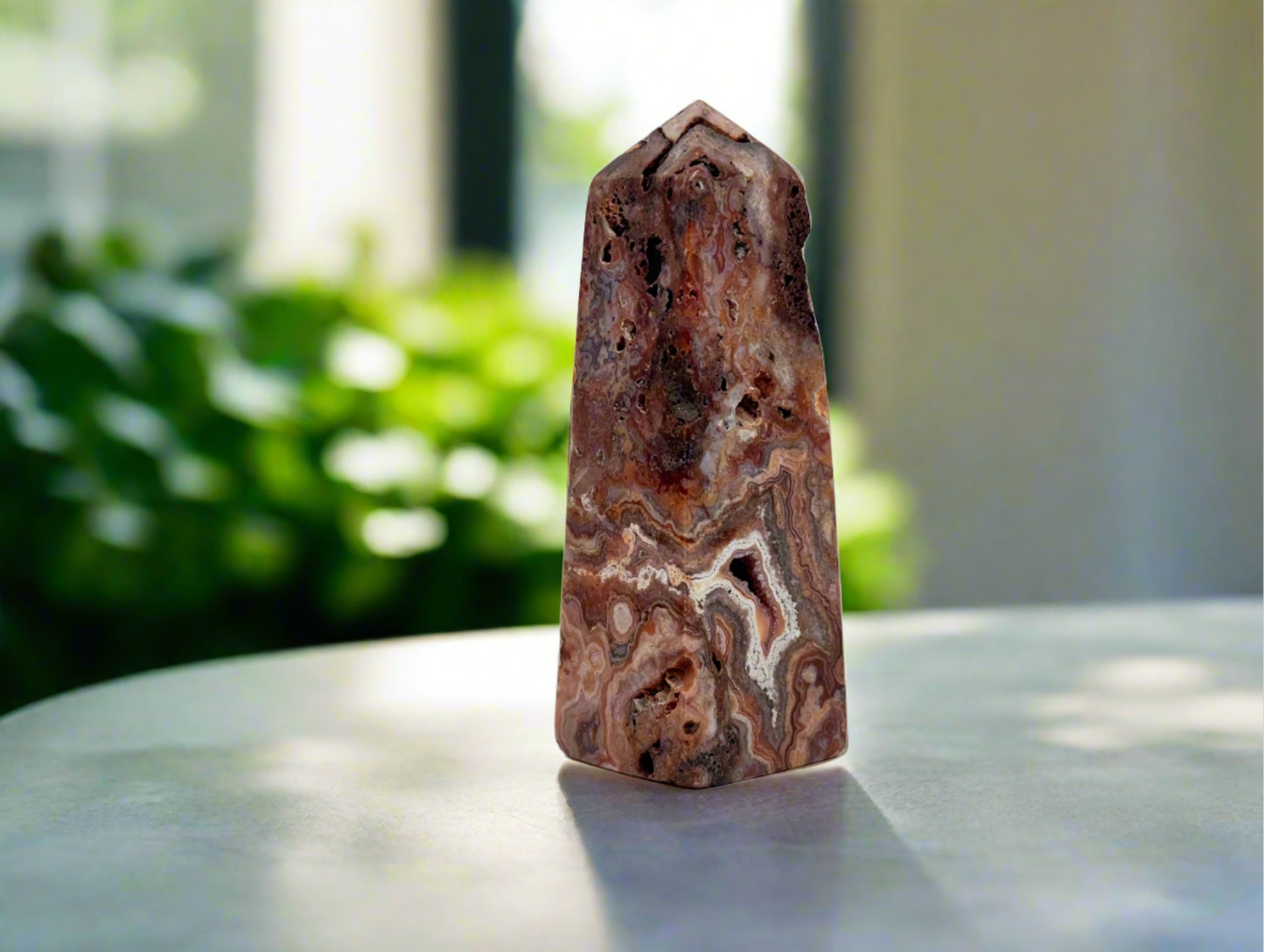 Indonesian Lace Agate Tower