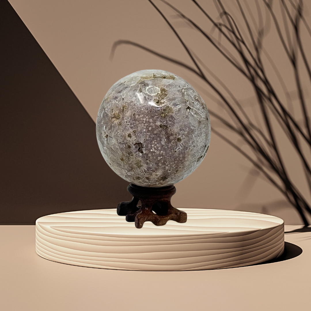 Flower Agate Sphere