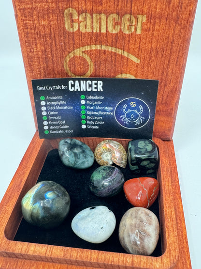 Stained Wood Zodiac Box Cancer