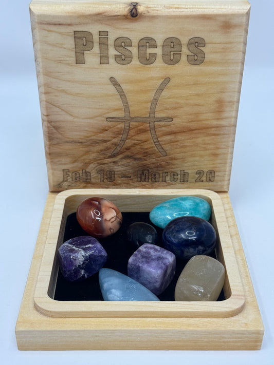 Natural Wood Zodiac Box Pieces