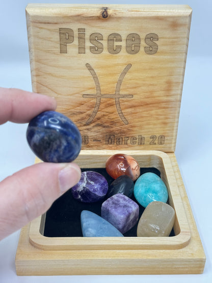 Natural Wood Zodiac Box Pieces