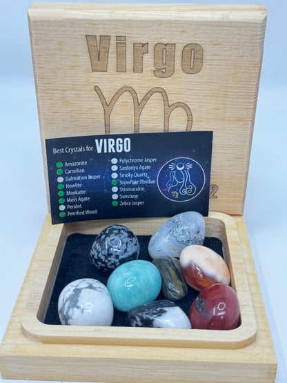 Natural Wood Zodiac Box Virgo