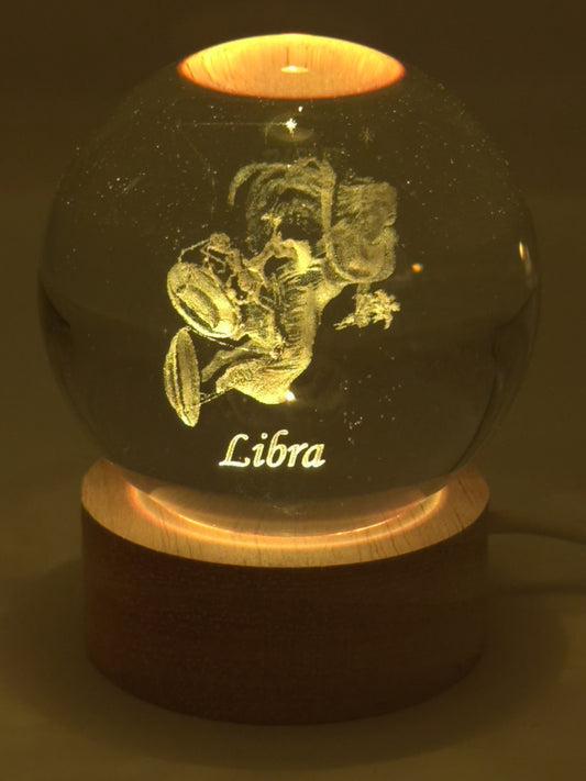 Zodiac Hologram Sphere Libra