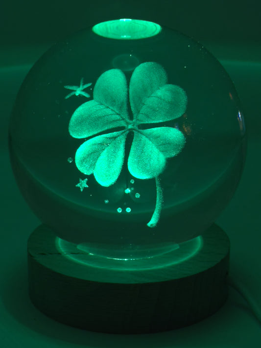 Hologram Sphere 4 Leaf Clover