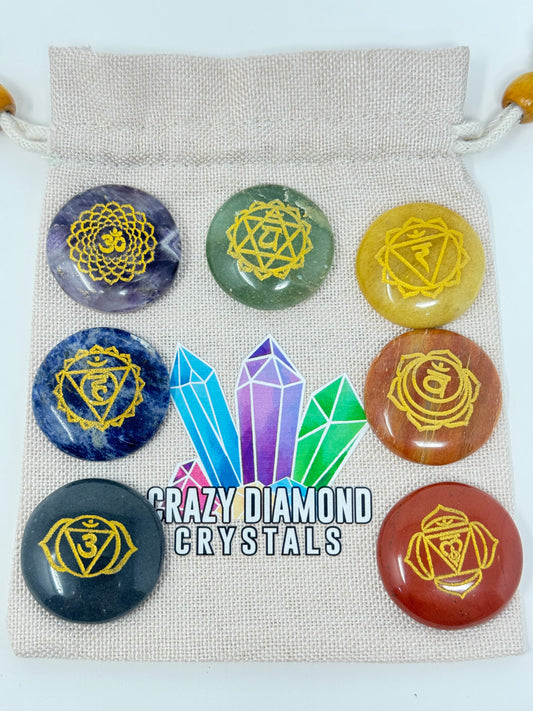 Chakra Stone Bag Set Mixed Rounds