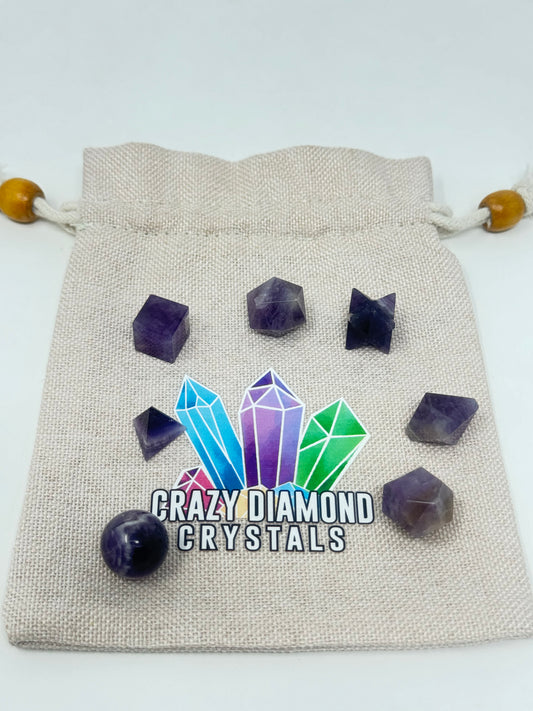 Sacred Geometry Bag Set Amethyst