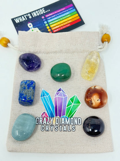 Chakra Stone Bag Set Tumbles