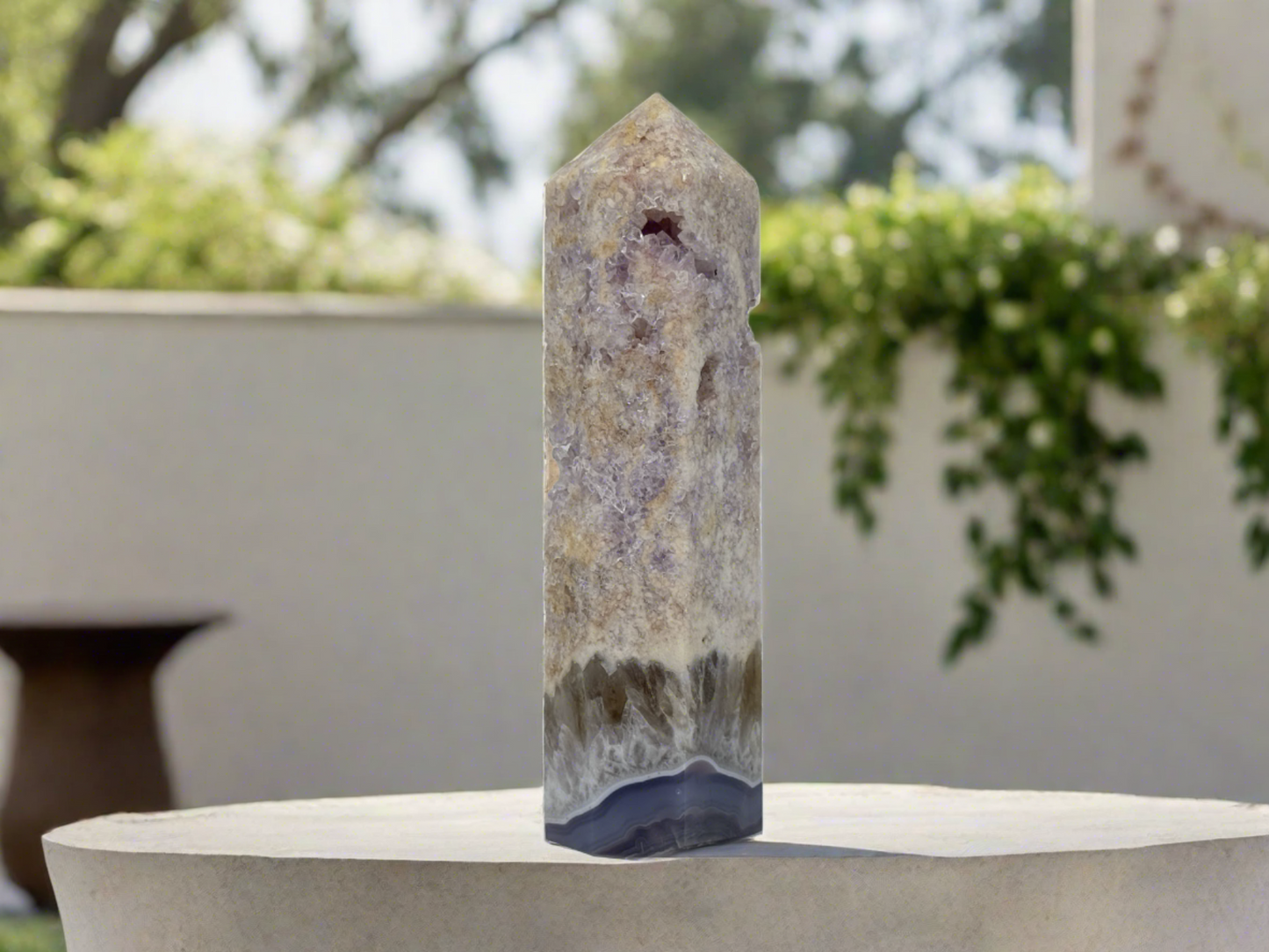 Large Amethyst Citrine Tower