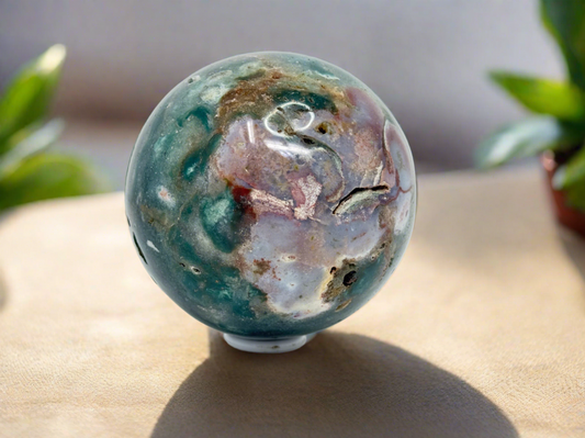 Medium Ocean Jasper Sphere