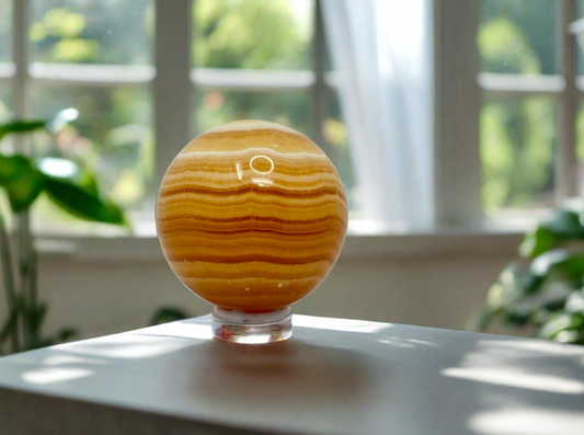 Orange Calcite Sphere