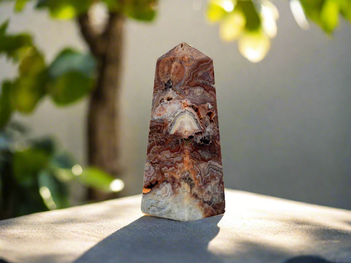 Indonesian Lace Agate Tower