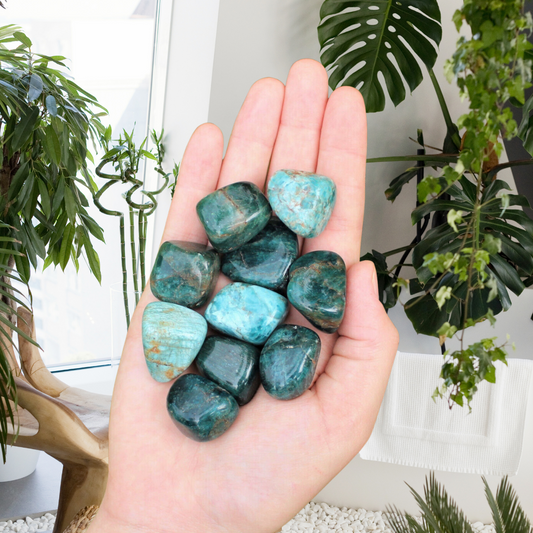 Blue/Green Apatite Tumbles