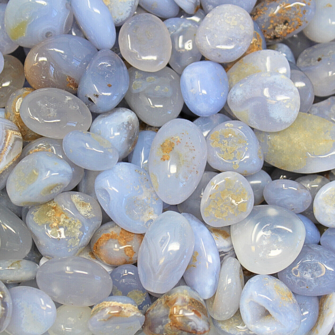 Blue Chalcedony Tumbles