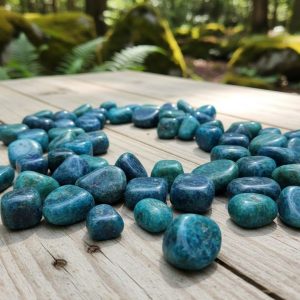 Blue Green Apatite Tumbles