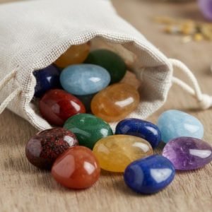 Chakra Stone Bag Set Tumbles