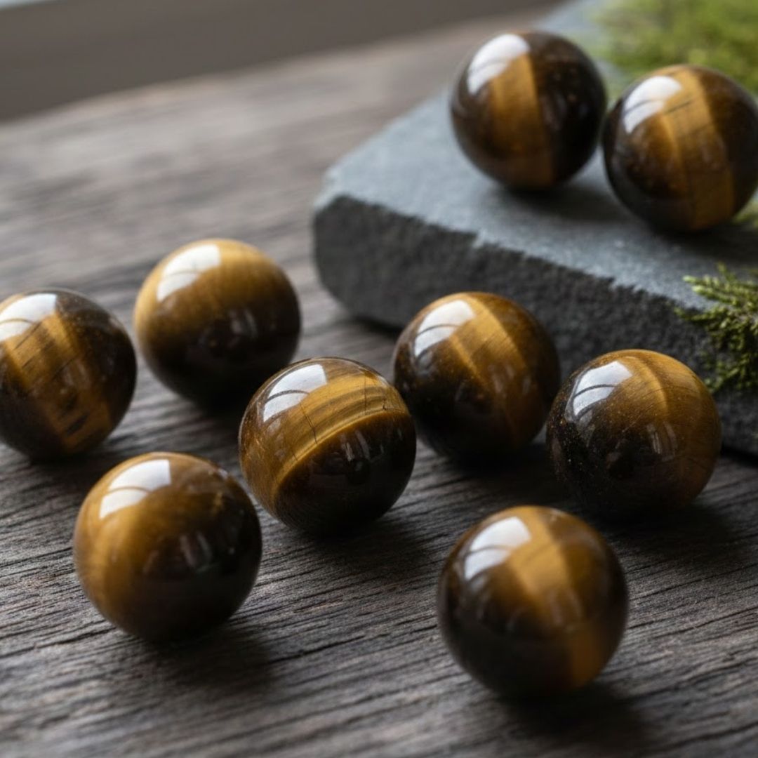 Gold Tiger Eye Mini Spheres