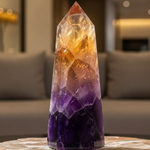 Large Amethyst Citrine Tower