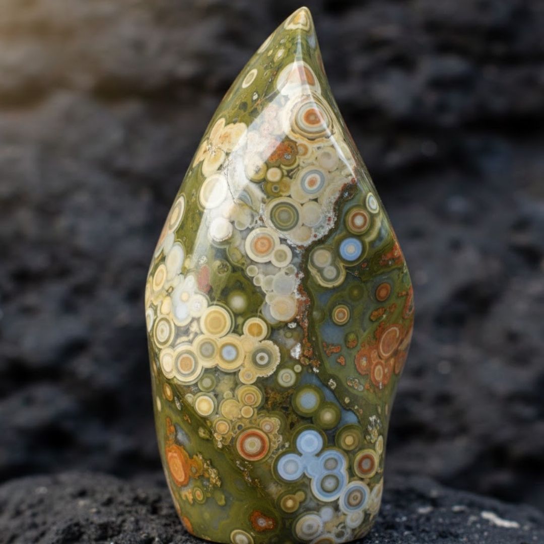 Large Ocean Jasper Flame